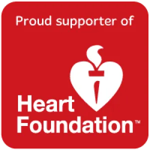 Proud supporter of heart foundation logo